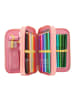Depesche 3-Fach Federtasche JUICY inkl. Stifte TOPModel 7,5 x 13 x 20 cm altrosa in altrosa