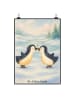 Mr. & Mrs. Panda Poster Pinguin Liebe Design ohne Spruch in Weiß