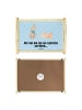 Mr. & Mrs. Panda Dekotablett Holz Hasen Muschel mit Spruch in Blau Pastell