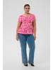 KAFFE curve Bluse kurzarm KCvilana Loose fit in Beetroot Purple Chalk Flower