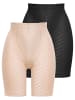 Felina 2er Pack Langbein Miederhose in sand schwarz