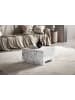 KADIMA DESIGN Couchtisch MONOBLOC 60x60x35 cm Hochglanz mit Marmor Optik, in Weiß