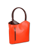 Toscanto Toscanto Schultertasche, Rucksack Leder orange, braun ca. 28cm