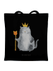Mr. & Mrs. Panda Uni Tasche Katze König ohne Spruch in Schwarz