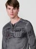 KOROSHI Langarm-T-Shirt in grau