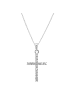 Alexander York Kette mit Anhänger KREUZ mit Zirkonia in 925 Sterling Silber, 2-tlg.