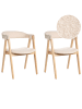 Beliani 2er-Set Esszimmerstuhl DAY in Beige/Braun