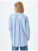 KOTON Shirt in Blau Gestreift