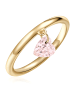 Glanzstücke München Ring Herz aus Sterling Silber mit Rosenquarz in gelbgold