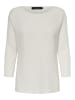 Vero Moda Eleganter 3/4 Arm Rippstrick Pullover VMNORA in Weiß