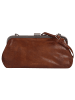 SPIKES & SPARROW Abendtasche echt Leder in cognac
