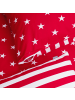 Schiesser Feinbiber-Bettwäscheset Stars & Stripes in Rot