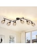 ZMH Deckenleuchte in schwarz 6-flammige E14 Schwenkbar Vintage Deckenspot