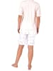 NORMANN Shorty Pyjama Schlafanzug kurzarm T-Shirt Top floralem Muster - 44706 in rosa