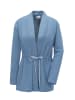 GOLDNER Fleece-Jacke Leichte Fleecejacke mit Bindeband in blau