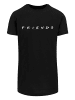 F4NT4STIC Long Cut T-Shirt Long Cut T-Shirt 'Friends Text Logo' in schwarz