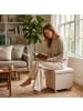 relaxdays Sitzhocker in Beige - (B)38x (H)40 x (T)38 cm