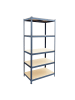 relaxdays Schwerlastregal "5 Ebenen" in Anthrazit - (B)90 x (H)180 x (T)40 cm