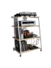 relaxdays Hifi Rack in Natur/ Weiß - (B)61 x (H)78 x (T)52 cm