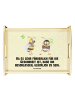Mr. & Mrs. Panda holz serviertablett Hummeln Kleeblatt mit Spruch in Gelb Pastell