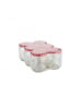 axentia Einmachgläser 425 ml - 6er Set mit Schraubdeckel, 10 x 8,5 cm in Transparent