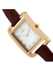 Bertha Marisol Schweizer Perlmutt-Lederarmbanduhr in Dark Brown