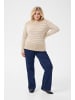 KAFFE curve Strickpullover KClizzy Regular fit in Feather Grey Mel./Chalk Stripe