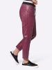 Heine Leder-Jogpants in bordeaux