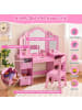 COSTWAY 2 in 1 Kinder Schminktisch in Rosa