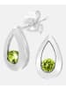 Diamant L'éternel Ohrstecker aus 375 Weißgold mit Peridot