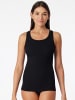 Schiesser Tanktop Pure Rib in Schwarz