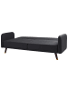 Beliani 3-Sitzer Sofa SENJA in Schwarz/Gold/Braun - (W) 198 x (H) 87 x (L) 95 cm
