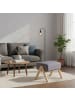 relaxdays Fußhocker in Grau/ Natur - (B)40 x (H)30 x (T)28 cm
