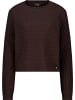 monari Basic Strickpullover mit Rippenstruktur in Black Coffee