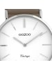 Oozoo Armbanduhr Oozoo Vintage Series grau, taupe groß (ca. 40mm)