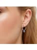 Lulu & Jane Creolen aus Messing mit Glaskristall in silber