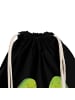 Mr. & Mrs. Panda Beutel Rucksack Avocado Pärchen ohne Spruch in Schwarz