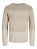 Jack & Jones Rundhals Strickpullover Langarm Sweater aus Baumwolle JJEHILL in Beige