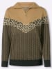 Sieh an! Troyer-Pullover in camel-graphit-gemustert