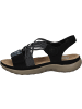 rieker Komfort-Sandalen in schwarz/schwarz-melange/schwarz-weiss