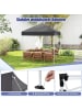 COSTWAY Pavillon 2x2m Pop-up Faltpavillon in Grau