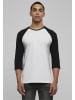 Urban Classics Urban Classics Herren Contrast 3/4 Sleeve Raglan Tee in wht/blk