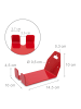 relaxdays 2 x Fahrrad-Wandhalterung in Rot - 20 kg Traglast