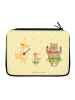 Mr. & Mrs. Panda Federtasche Waldtiere Aloha ohne Spruch in Gelb Pastell