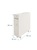 relaxdays Nischenschrank in Weiß - (B)16 x (H)62 x (T)48 cm