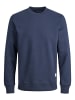 Jack & Jones Basic Sweater Langarm Sweatshirt Rundhals Pullover JJEBASIC in Blau