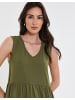 Threadbare Kleid THB Byers Tiered in olive