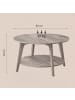 VASAGLE Couchtisch Maezo in Greige meliert - (H)45 x Ø80 cm
