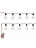 MARELIDA LED Lichterkette Juteseil mit 10 Glühbirnen L: 225cm in transparent