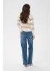 Kaffe Strickpullover KAharriet Loose fit in Chalk / Feather Stripe